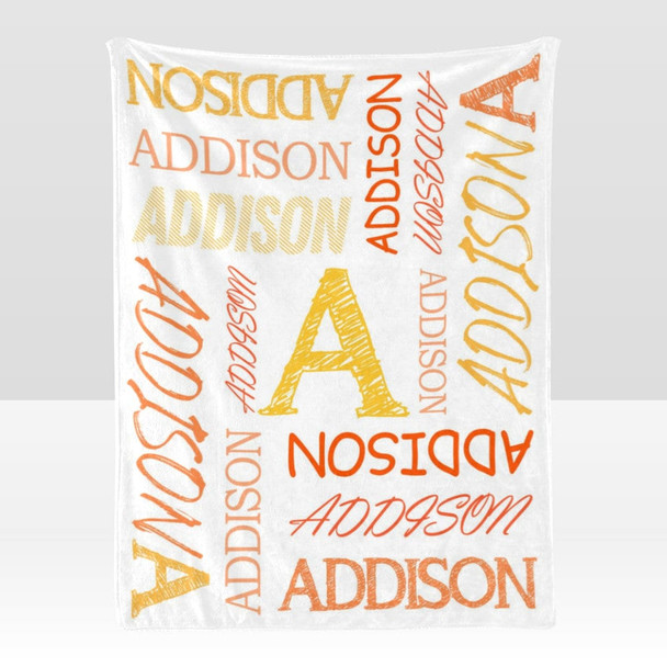 Custom Blanket with Name Customized Blanket Personalized Throw Blankets for Kid Women Christmas