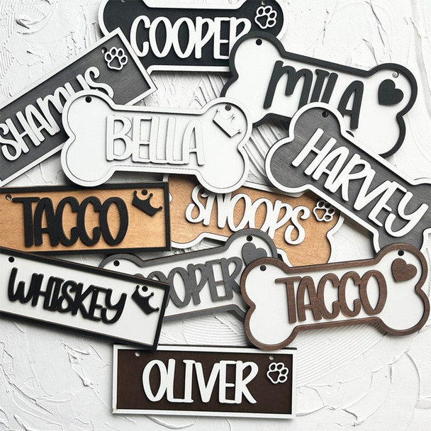 Personalized Crate Name Sign, Kennel Name Plate