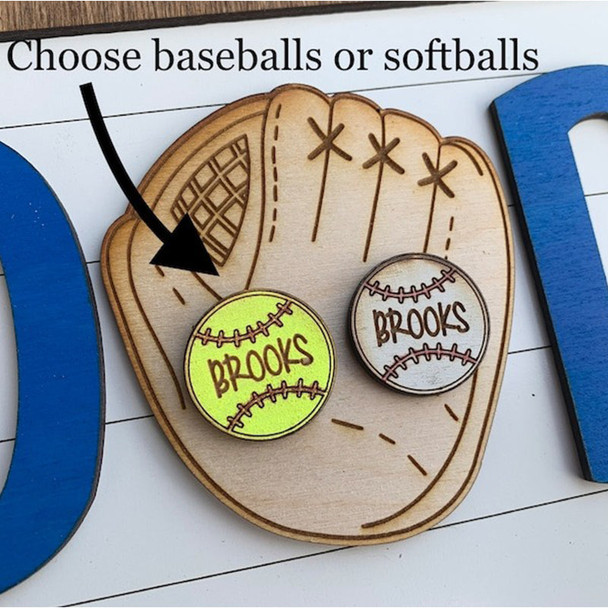 Father's Day Gift from Kids Personalized Dad's Home Runs Wood Sign