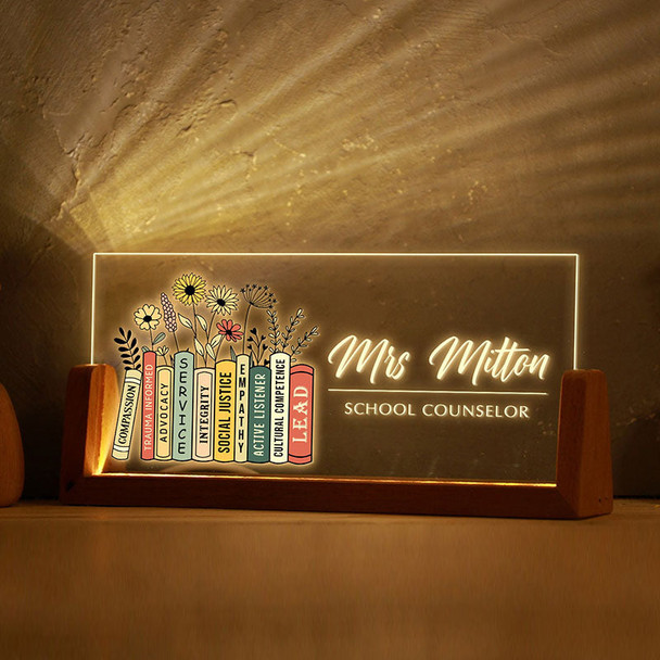 School counselor desk name tag, counselor desk logo, gift for teacher