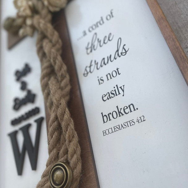 Personalized Three Strand Rope Wedding, Anniversary Gift