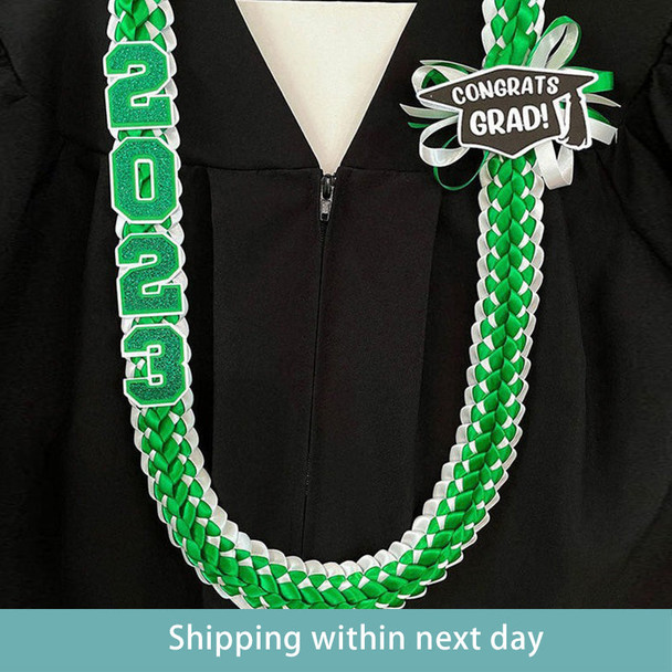Graduation Leis - Double Braided Ribbon Lei