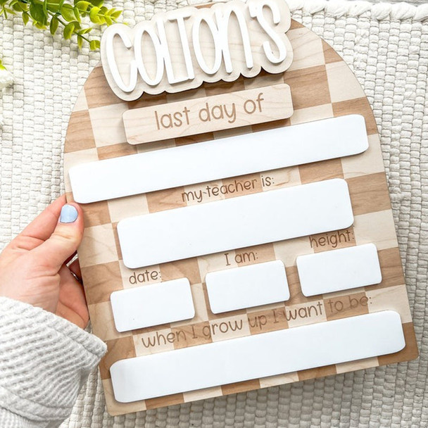 Personalized First Day of School Board, Back to School Sign