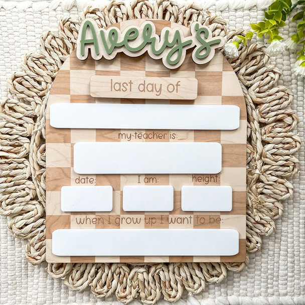 Personalized First Day of School Board, Back to School Sign