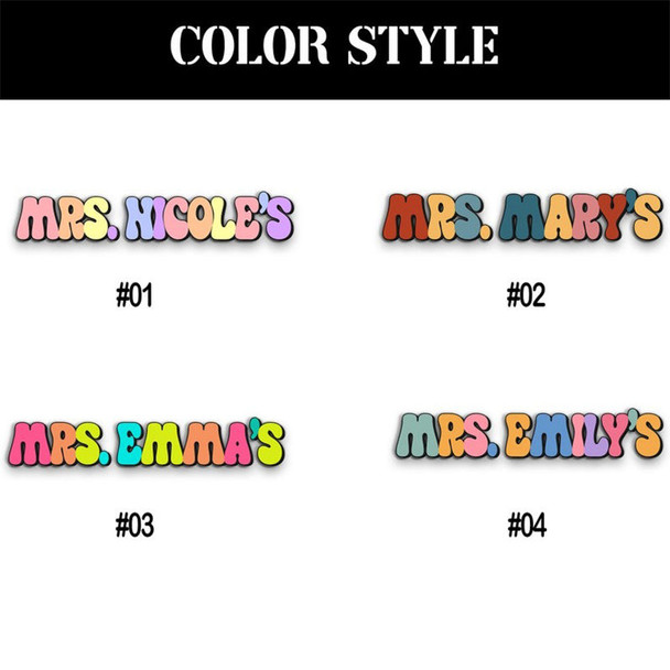 Cusstom Teacher Name Doorframe Corner Sign