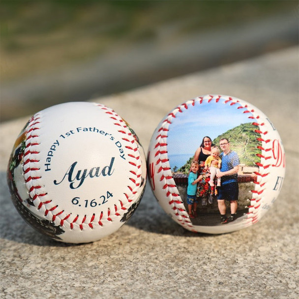 Custom Photo Baseball, Personalized Baseball, New Dad Gift