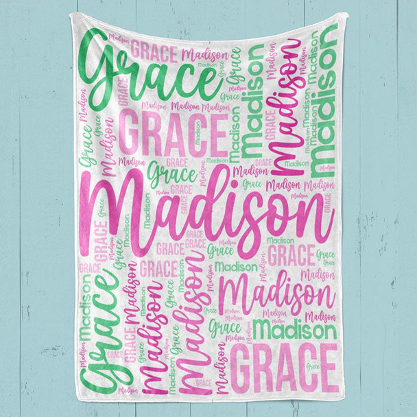 Custom Blanket with Name - Personalized Blanket - Name Blanket for Adults - Christmas Gift