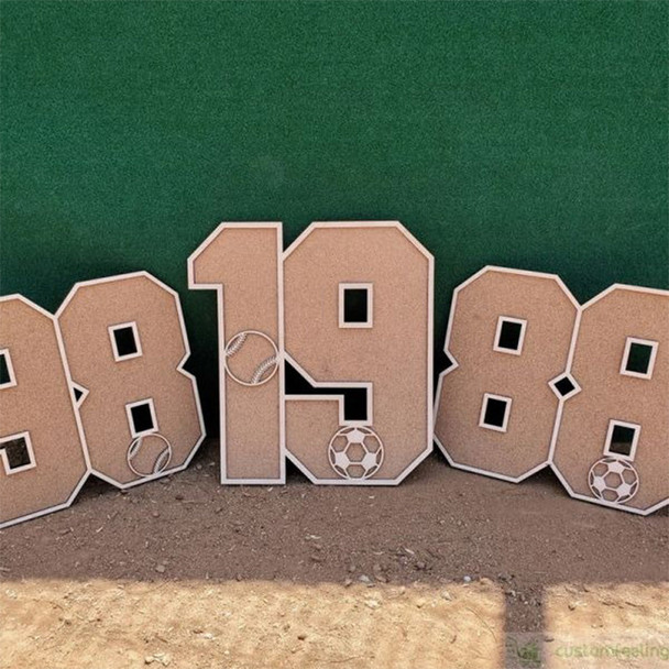 Sports Numbers Photos, Pins Cork Board Logo Team Awards Display Board