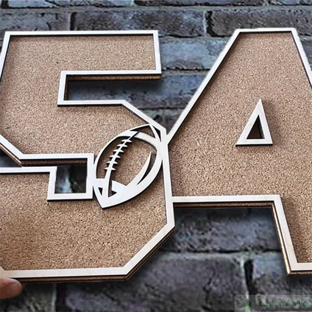 Sports Numbers Photos, Pins Cork Board Logo Team Awards Display Board