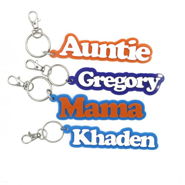 Backpack name keychain, 3d name keychain