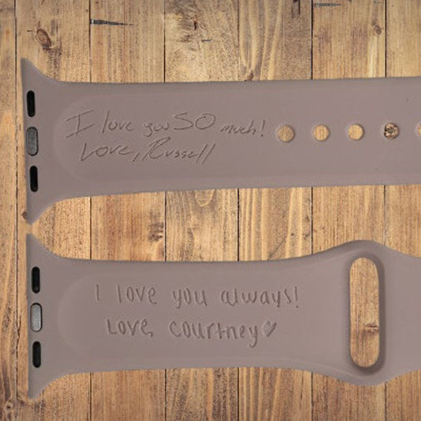 Personalized Inscription Apple Watch Bands Your Handwriting or Our Fonts