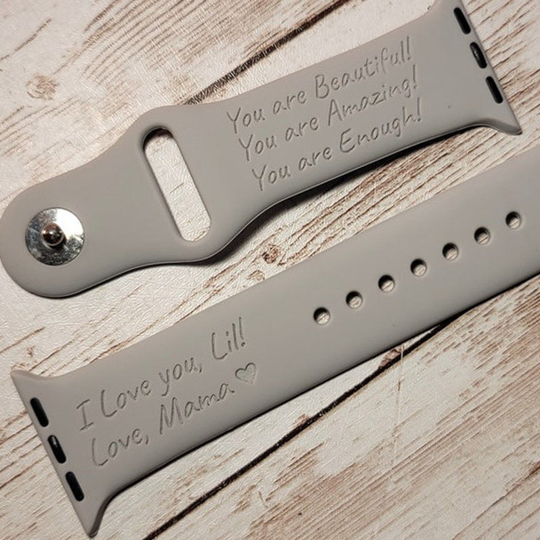 Personalized Inscription Apple Watch Bands Your Handwriting or Our Fonts