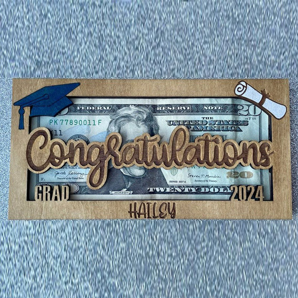 Personalized Graduation Money Holder, Cash Holder