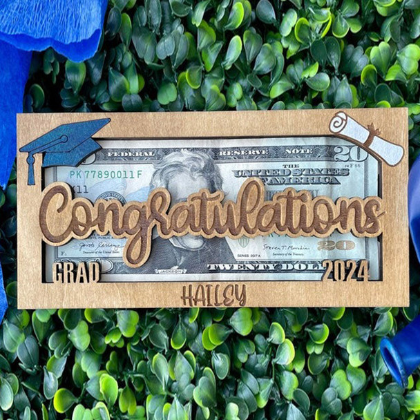 Personalized Graduation Money Holder, Cash Holder