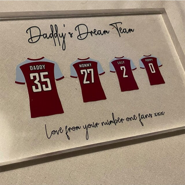 Personalised Football Shirt Acrylic Block Football Gift