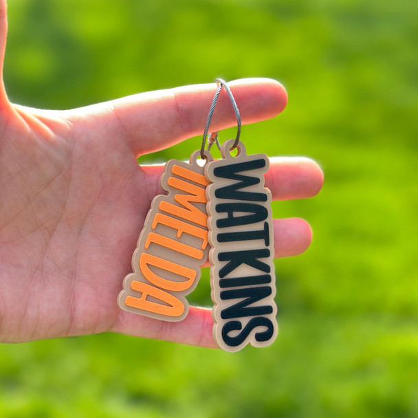 Nametag Personalized Keychain Diaper Bag Tag Lunch Box Tag