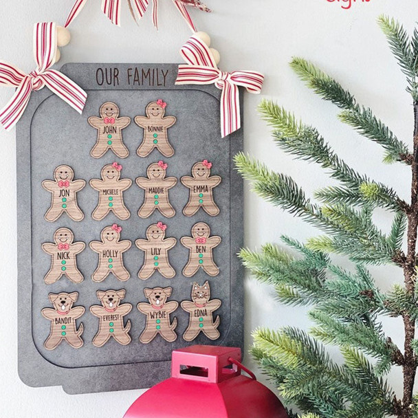 Personalized Cookie Christmas Ornament Gingerbread  Family Ornament Cute Ornament