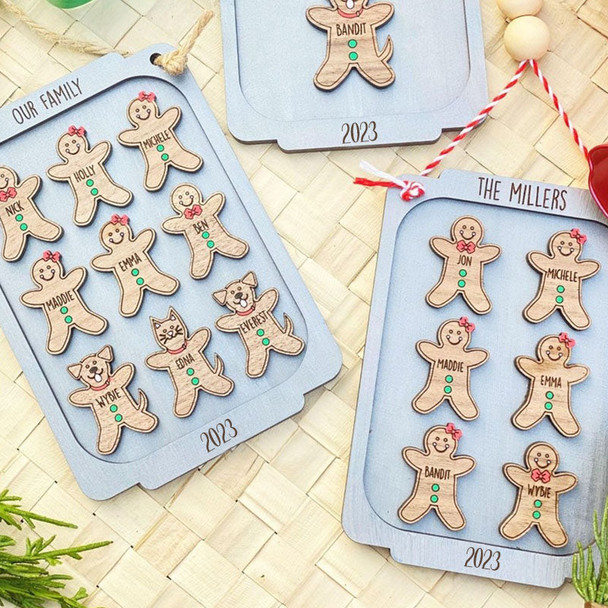 Personalized Cookie Christmas Ornament Gingerbread  Family Ornament Cute Ornament