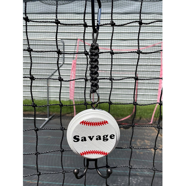 Personalized Softball/Baseball helmet holder with dual hook