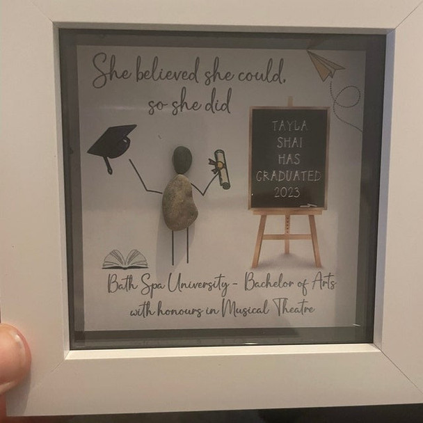 Personalised Graduation Pebble Picture - Graduation Gift