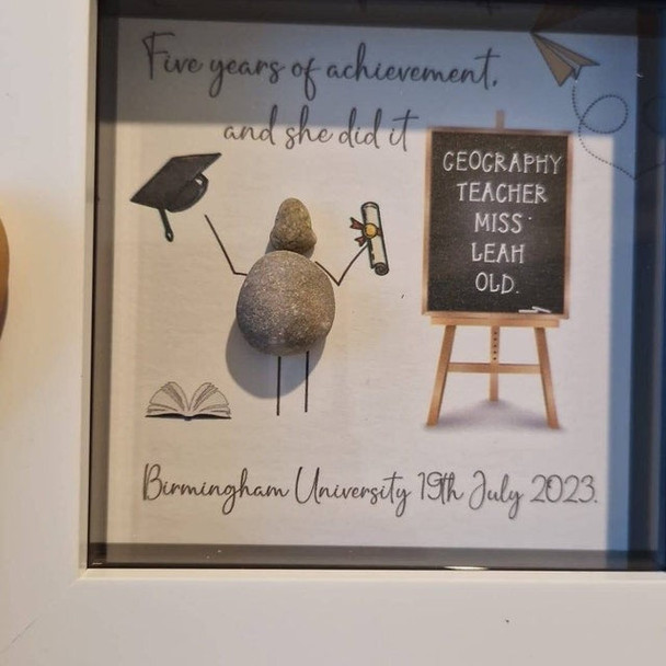 Personalised Graduation Pebble Picture - Graduation Gift
