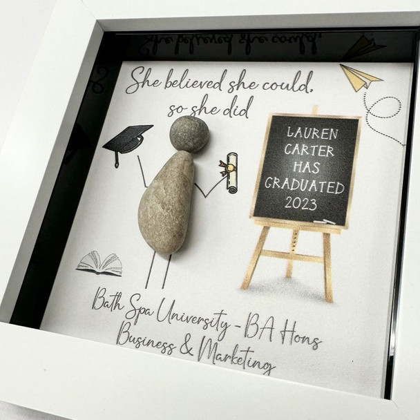 Personalised Graduation Pebble Picture - Graduation Gift