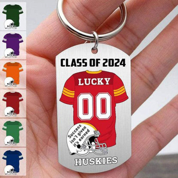 Senior Class of 2025 Keychain, Graduation Keychain, Football Keychain