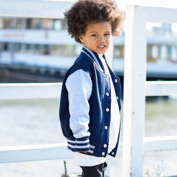Baseball Style Kids Varsity Jacket, Custom Letterman Name & Number College Football Jacket for Boy or Girl