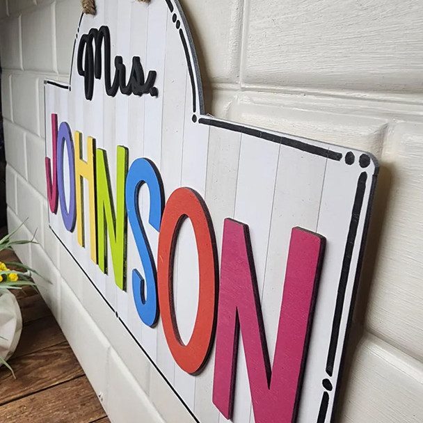 Personalized Teacher Door or Wall Sign, Classroom Sign, 3D or Print Teacher Name Sign