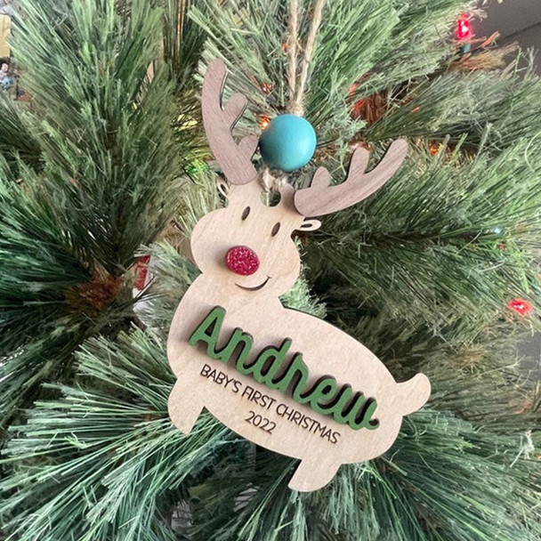 Baby’s First Christmas Ornament 2023|Reindeer Ornament
