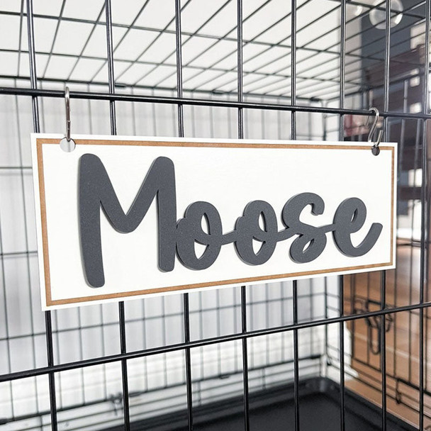 Personalized Crate Sign, Custom Dog Decor, Hanging Crate Sign, Custom Crate Sign, Dog Bone Sign