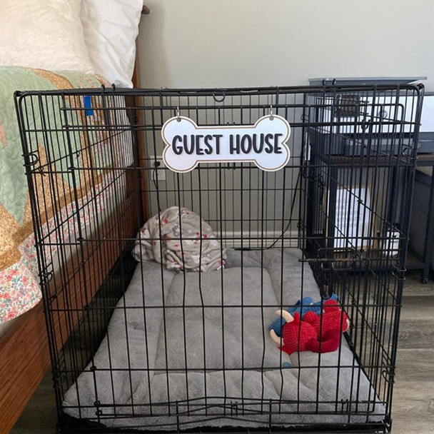 Personalized Crate Sign, Custom Dog Decor, Hanging Crate Sign, Custom Crate Sign, Dog Bone Sign