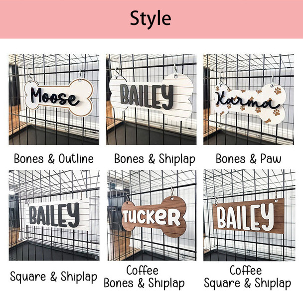 Personalized Crate Sign, Custom Dog Decor, Hanging Crate Sign, Custom Crate Sign, Dog Bone Sign