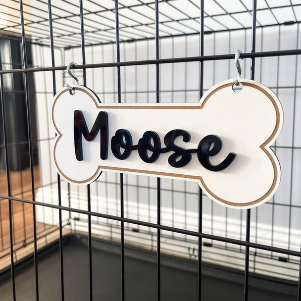 Personalized Crate Sign, Custom Dog Decor, Hanging Crate Sign, Custom Crate Sign, Dog Bone Sign