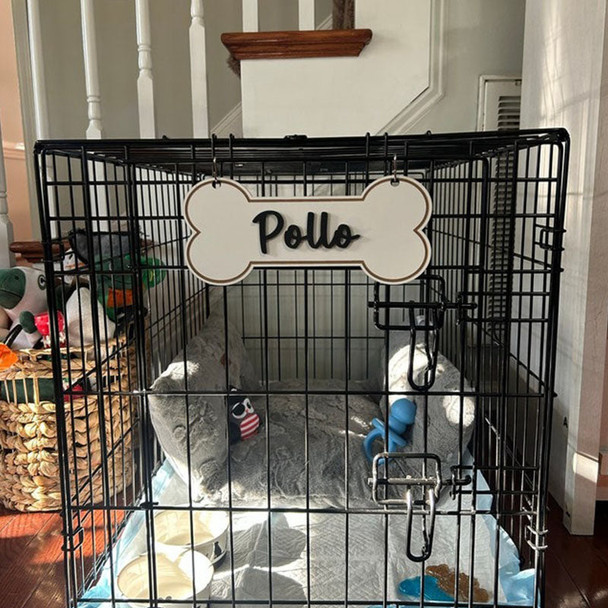 Personalized Crate Sign, Custom Dog Decor, Hanging Crate Sign, Custom Crate Sign, Dog Bone Sign