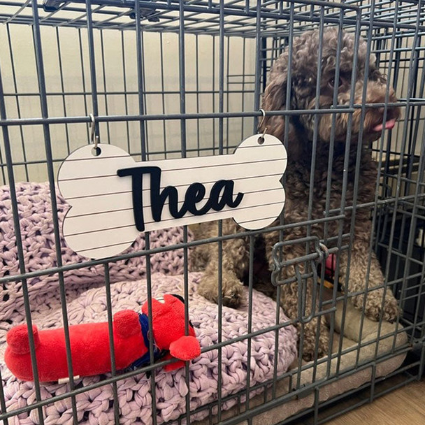 Personalized Crate Sign, Custom Dog Decor, Hanging Crate Sign, Custom Crate Sign, Dog Bone Sign
