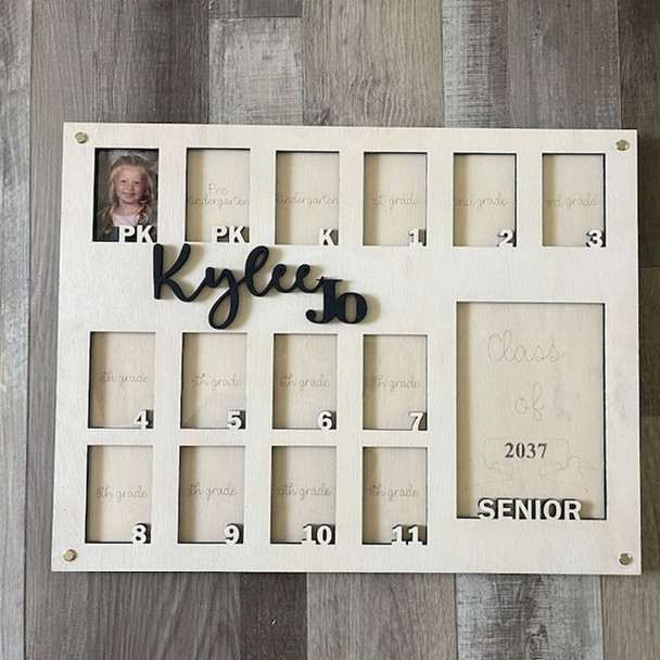 LARGE School Years Photo Picture Frame PreK-12 K-12 Customizable Graduation Gift