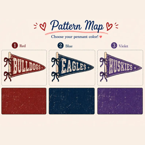 Custom Mascot Pennant Shirt, Comfort Colors School Spirit Mascot Tee