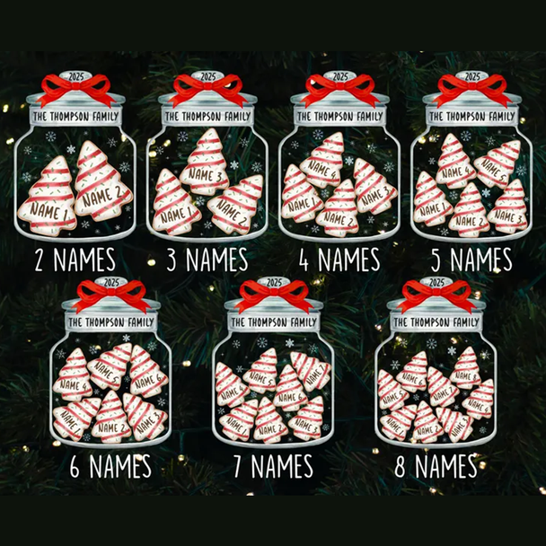 Christmas Ornaments, Personalized Family Name Christmas Ornaments