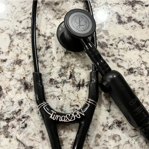 Customized stethoscope name tag, stethoscope charm