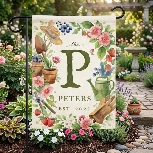 Personalized Garden Flag, Custom Yard Decor