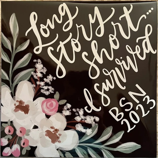 Custom Graduation Cap, Cierra Floral Printed Graduation Cap Topper, Senior Gift, Senior Graduation