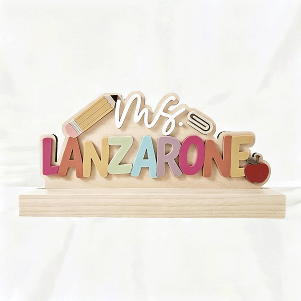 teacher desk name sign | name sign for teacher | teacher gift