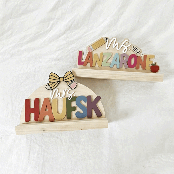 teacher desk name sign | name sign for teacher | teacher gift