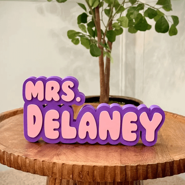 Teacher Desk Nameplate a?? Custom Name Sign Personalized Classroom Decor