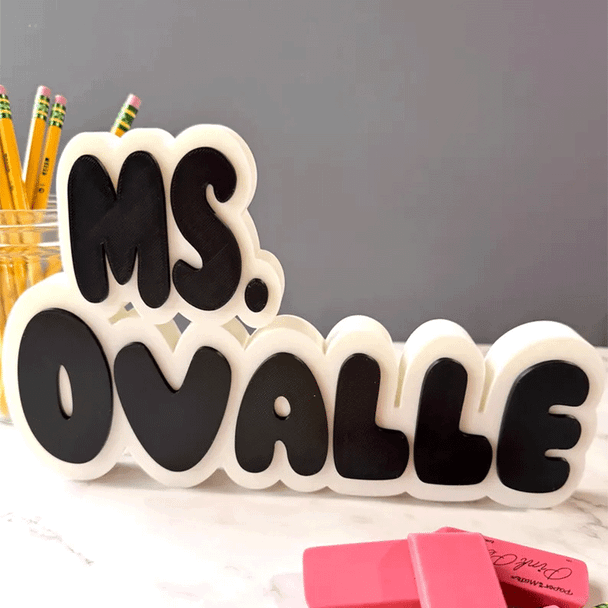 Teacher Desk Nameplate a?? Custom Name Sign Personalized Classroom Decor