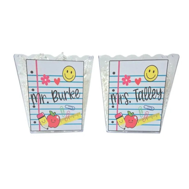 Personalized Teacher or Student Container a?? School Themed a?? End of School Year Gift