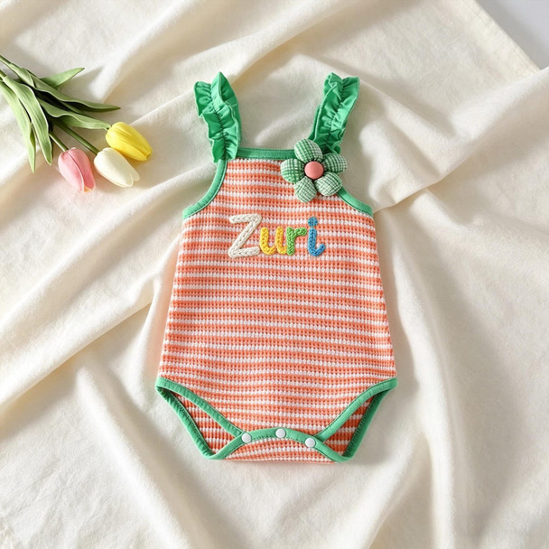 Personalized Baby Name Romper, Toddler Girl Romper, Newborn Smocked Outfit