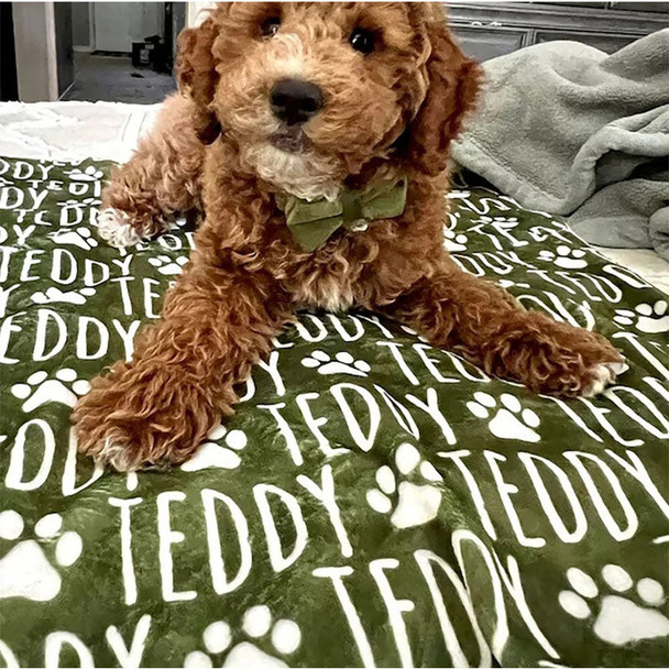 Custom Dog or Cat Name Blanket