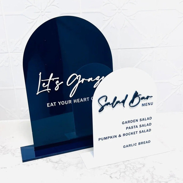 Cocktail Drinks Menu Signage - Printed Drinks Menu "Drinks" with Custom Name